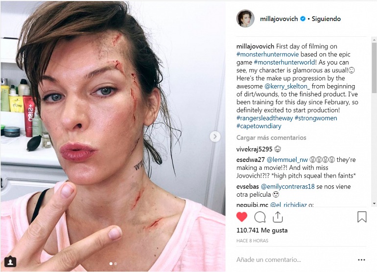 Monster Hunter: Milla Jovovich Shares his first Characterized Image