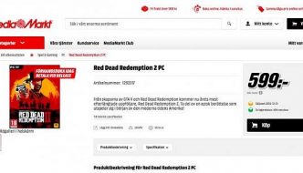 Red Dead Redemption 2 for PC Appears Listed in a Store