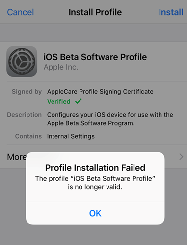 An error occurred during installation