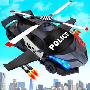 Flying Police Helicopter Car Transform Robot Games