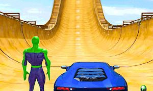Superhero Mega Ramps: Crazy Car Stunt Races